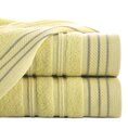Ręcznik z bordiurą przetykaną błyszczącą nicią - 70 x 140 cm - żółty 1