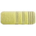 Ręcznik z bordiurą przetykaną błyszczącą nicią - 70 x 140 cm - żółty 3