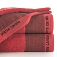 PIERRE CARDIN Ręcznik MAKS w kolorze czerwonym, z żakardową bordiurą w kosteczkę - 50 x 100 cm - czerwony 1