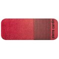 PIERRE CARDIN Ręcznik MAKS w kolorze czerwonym, z żakardową bordiurą w kosteczkę - 50 x 100 cm - czerwony 3
