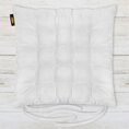 ADORE dwustronna welurowa poduszka siedziskowa na krzesło z dziewięcioma pikowaniami, gramatura 195 g/m2 - 40 x 40 x 6 cm - biały 1