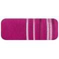 Ręcznik LIVIA  z kolorowymi paskami tkanymi we wzór jodełki - 70 x 140 cm - amarantowy 3