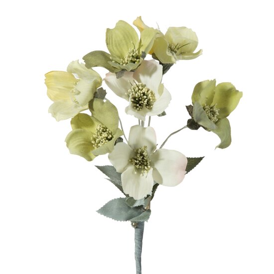 Sztuczny kwiat dekoracyjny z jedwabistej tkaniny - dł. 80 cm dł. kwiat 20 cm - żółty