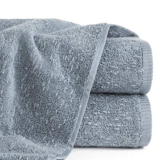 TERRA COLLECTION Ręcznik PALERMO z efektem boucle - 70 x 140 cm - niebieski