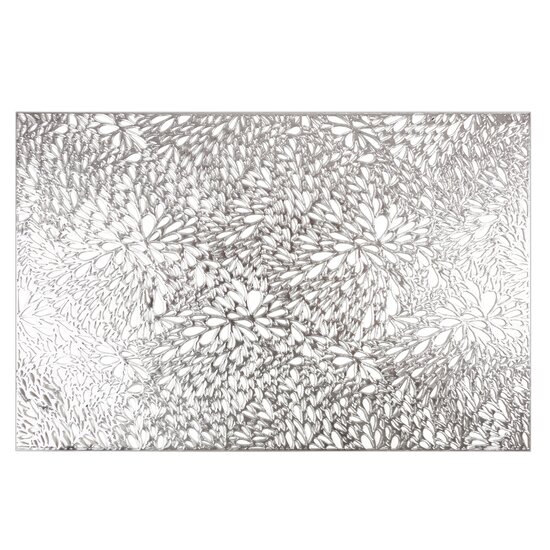 Podkładka MELANIE z ażurowym wzorem srebrna - 30 x 45 cm - srebrny